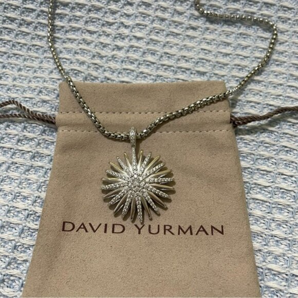 David Yurman Sterling Silver Starburst Necklace